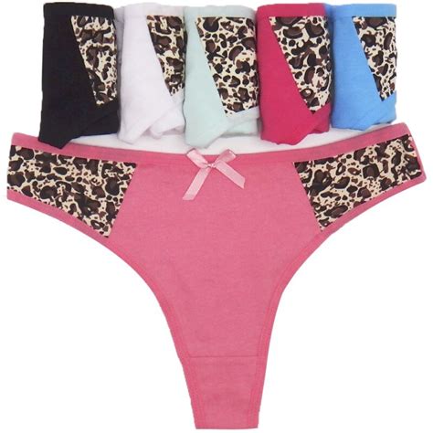 Buy Leopard Sexy Women Cotton G String Leopard Thongs