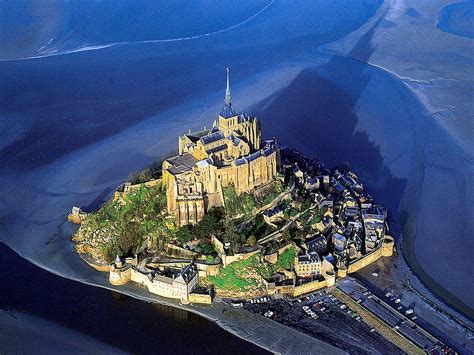 Le Mont St Michel Rocky Tidal Island Normandy France Europe ~ Great