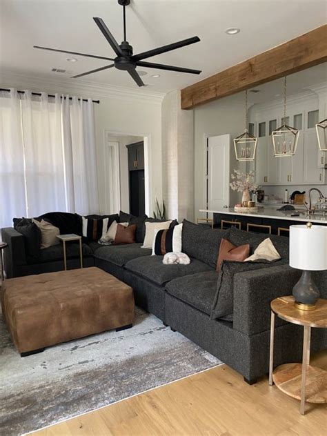 Decorating Living Room With Black Sofa