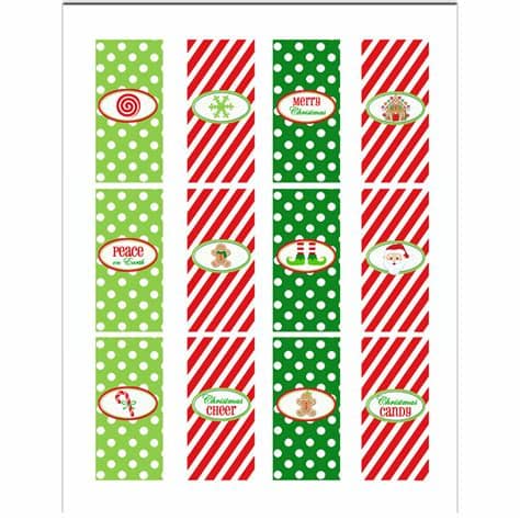 Make a big announcement, send a party invitation or just give a personal gift by using personalized candy bar wrappers you print right from your home computer. Christmas Mini Chocolate Candy Bar Wrappers by That Party ...