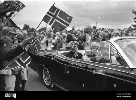 Moss 19700820 King Olav Visits Moss On The Occasion Of The Citys 250th