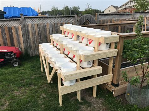 Bucket Ladder Gardening Raised Garden Beds DIY Vegetables