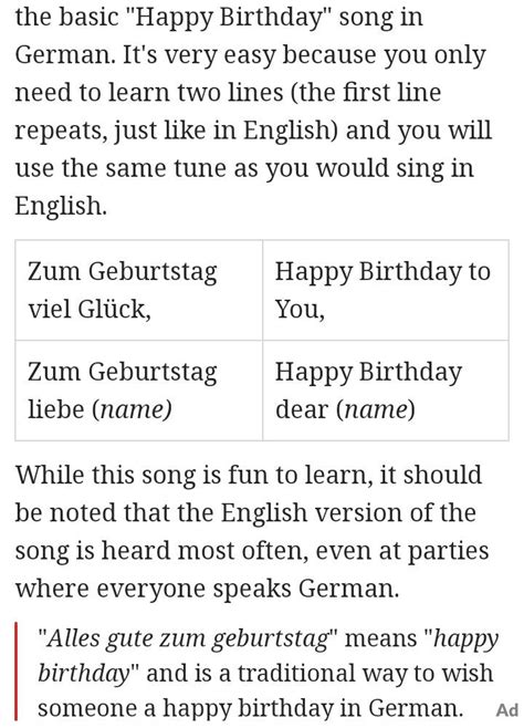 Happy Birthday In German Happy Birthday In German German Language