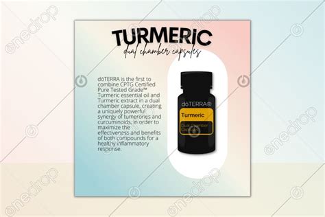 Turmeric Dual Chamber Capsules Illustrated Turmeric Essential Oil