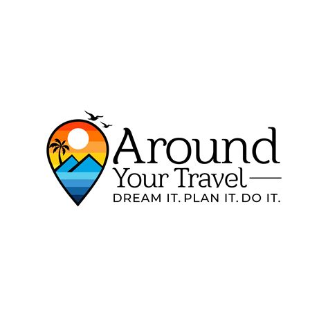 Upmarket Elegant Travel Agency Logo Design For Around Your Travel