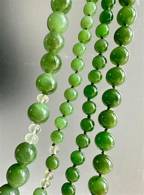 Green Nephrite Jade And Prehnite Necklace Gemstone Therapy Institute