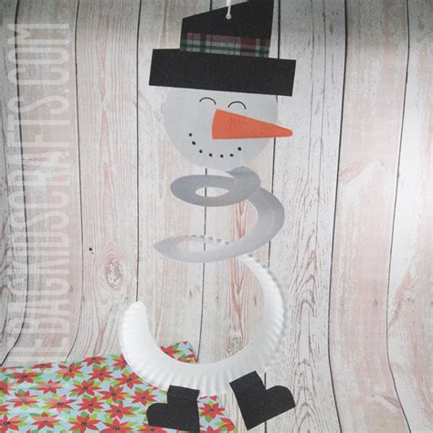 Paper Plate Snowman Craft With Free Template In The Bag Kids Crafts