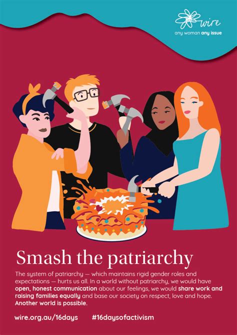 Patriarchy, hypothetical social system in which the father or a male elder has absolute authority over the family group; 11. Smash the Patriarchy | WIRE