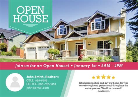 6 Gorgeous Real Estate Open House Invitation Postcard Templates You Can Use