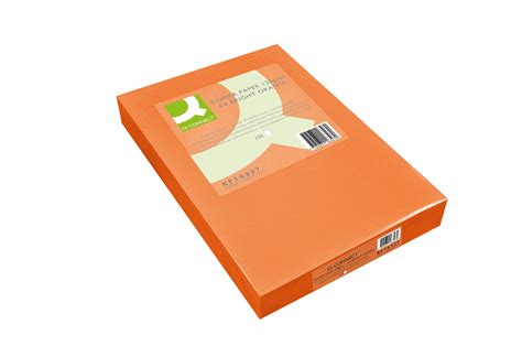 Coloured Copier Paper A4120g Bright Orange Q Connect