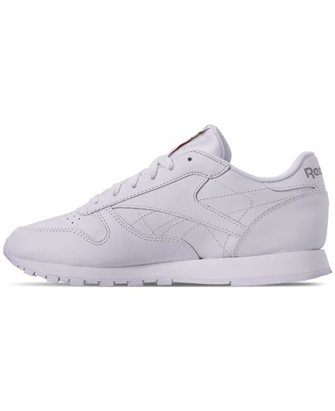 Reebok Classic Leather Casual Sneakers From Finish Line In Whitewhite