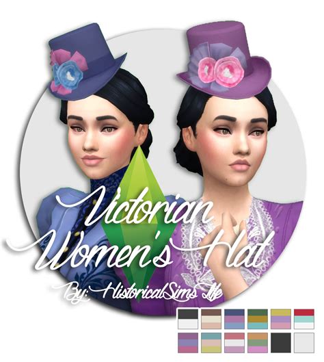 History Lovers Simblr Sims 4 Victorian Womens Hat Sims 3