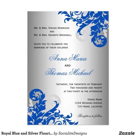 Royal blue and silver wedding invitations. 32+ Inspiration Image of Royal Blue And Silver Wedding ...