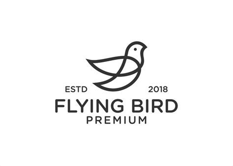 Premium Vector Flying Bird Logo Design Vector Illustration