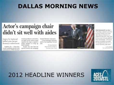 Dallas Morning News Copy Editors Win National Headline Contest For