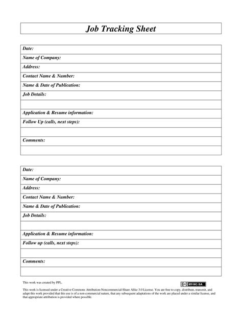 Job Tracking Sheet | Templates at allbusinesstemplates.com