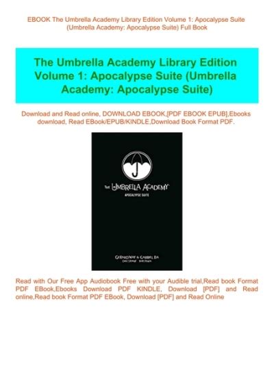 Ebook The Umbrella Academy Library Edition Volume 1 Apocalypse Suite