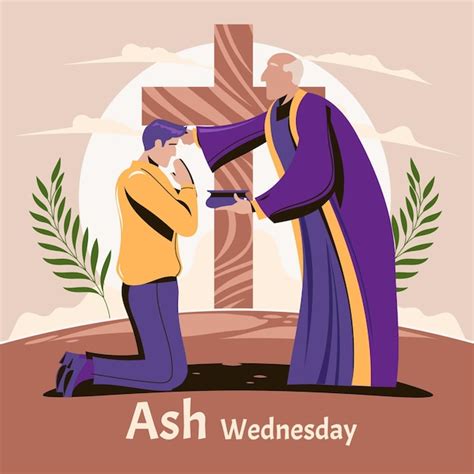 Free Vector Hand Drawn Ash Wednesday