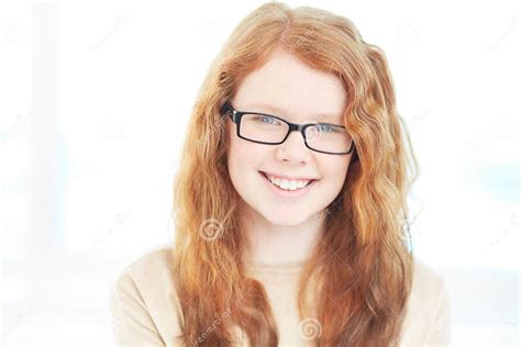 Girl In Eyeglasses Stock Image Image Of Friendly Cheerful 33380461