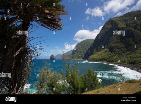 Kalaupapa Peninsula Molokai Hawaii Stock Photo Alamy