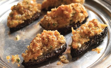 Heres another stuffed mushroom recipe but without crab meat. Spring Into These Crab-Stuffed Morel Mushrooms - Food Republic