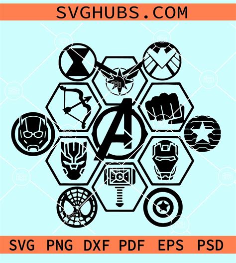 Superheroes Svg Marvel Svg Avengers Svg Superheroes Logo Svg Etsy