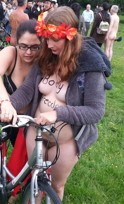 Cute Brunette Southampton 2016 Wnbr World Naked Bike Ride Porn Pictures Xxx Photos Sex