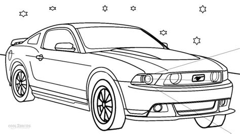 Dibujo de Mustang para colorear Páginas para imprimir gratis