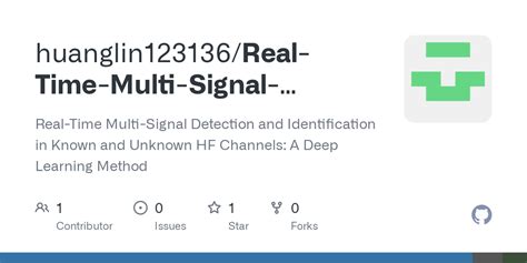 Github Huanglin123136real Time Multi Signal Detection And