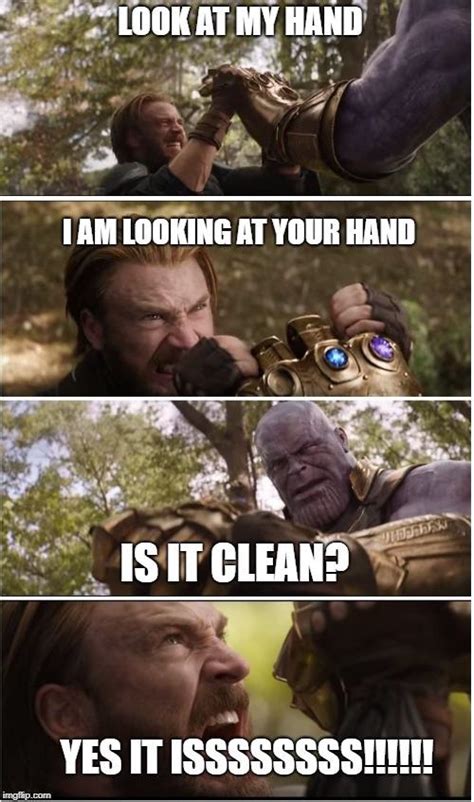 Thanos Cleans His Hands Often R ComedyCemetery