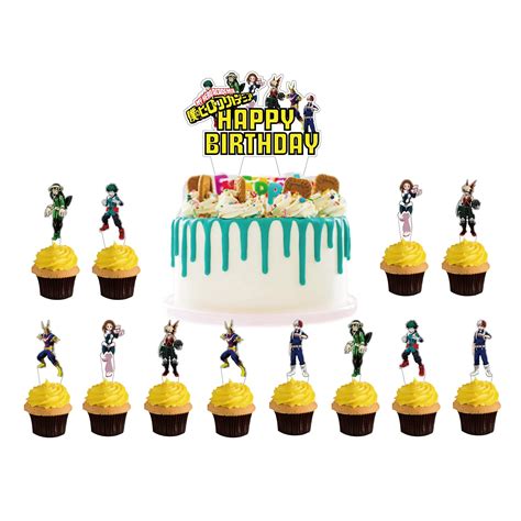 Buy My Hero Academia Cake Topper And Cup Cake Topper My Hero Academia Theme Birthday Party