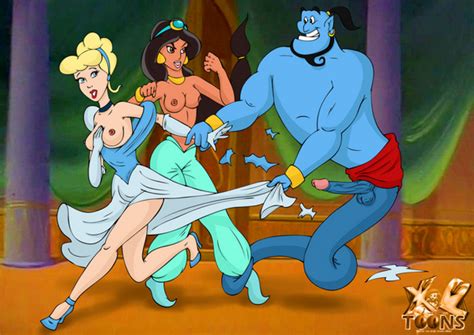 Post Aladdin Series Cinderella Cinderella Character Crossover Genie Jasmine Xl Toons