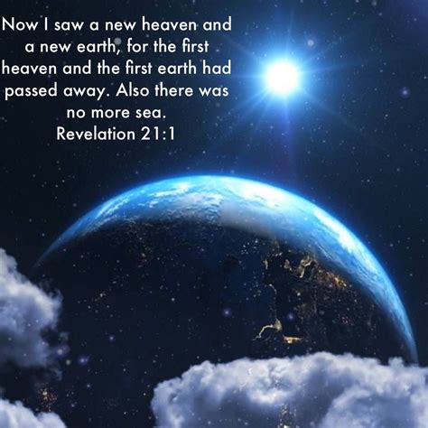Revelation 211 Now I Saw A New Heaven And A New Earth For The First