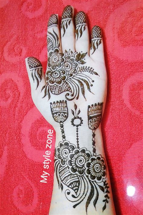 Latest Jhumka Mehndi Designs For Hands Semi Bridal Jhumka Mehndi