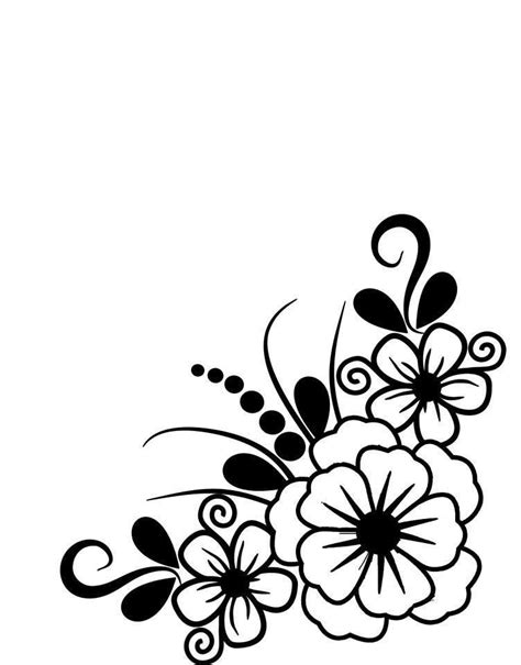 How To Draw Flower Border Design Easy Drawing Flower Vrogue Co