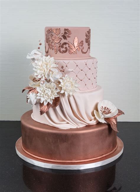 Rose Gold Wedding Cake Designs Bagaimana Cara