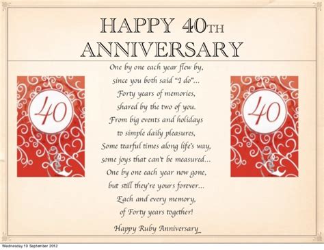 40th Anniversary Wishes Wishes Greetings Pictures Wish Guy
