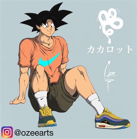 Art I Drew Hypebeast Goku With My Favorite Sneakers Streetwear