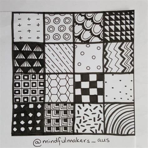 Zentangle Patterns Easy By Mindful Makersaus Zentangle Patterns For