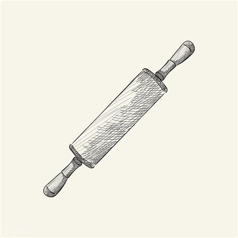 Download Premium Vector Of Vintage Illustration Of A Rolling Pin By Niwat About Rolling Pin