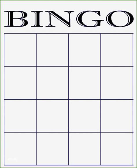 Bingo Card Template Word Card Zyhomy