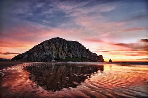 Sunset And Morro Rock In Hdr Sunset Wallpaper Sunset Most Beautiful
