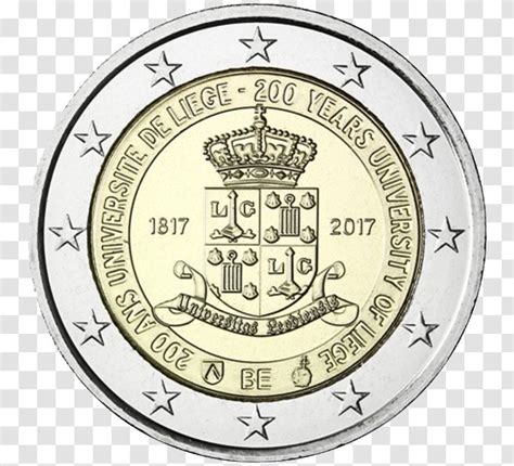 Belgium 2 Euro Commemorative Coins Coin Transparent Png