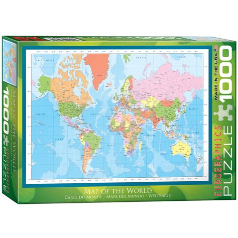World Map Puzzle 1000 Pieces Map