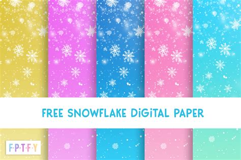 5 Free Snowflake Digital Paper Free Pretty Things For You