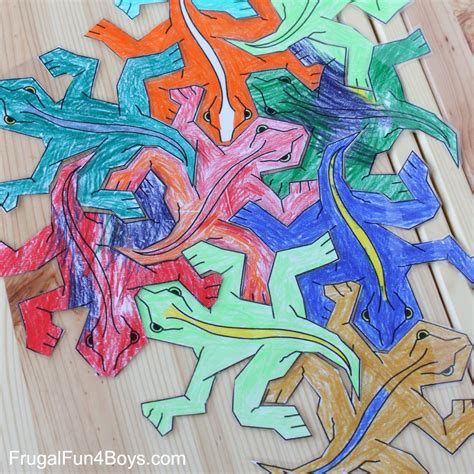 Print And Color Tessellation Puzzles For Kids Frugal Fun For Boys And