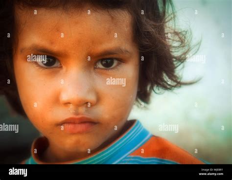 Close Up Portrait Of Angry Boy Stock Photo Alamy