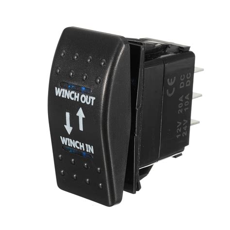12v 20a On Off On Rocker Switch Momentary Winch In Winch Out Led 7