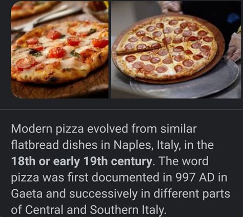 Modern Pizza Evolved From Similar Flatbread Dishes In Naples Italy In