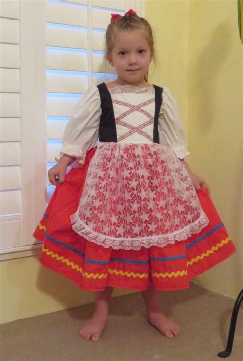 Girls Italian Traditional Folk Dress Italy International Tarantella